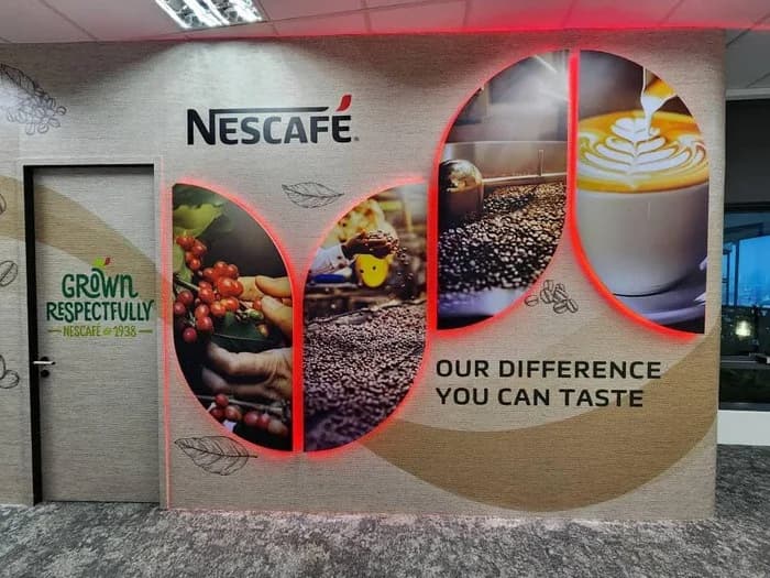 Nescafé wall graphics at Nestlé HQ